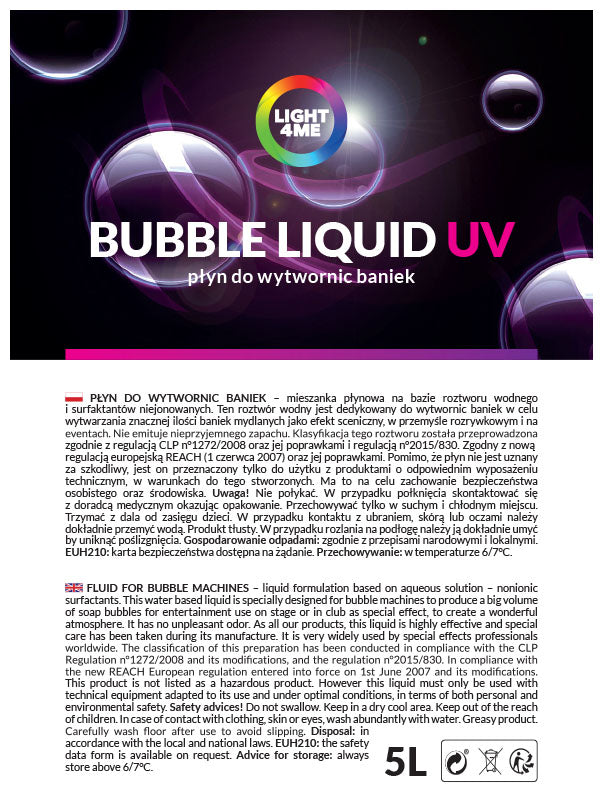 Light4Me bubbelvätska UV-effekt 5L