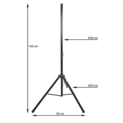 Högtalarstativ (120-160cm, 50 kg)