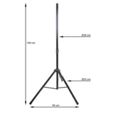 Högtalarstativ (120-160cm, 50 kg)