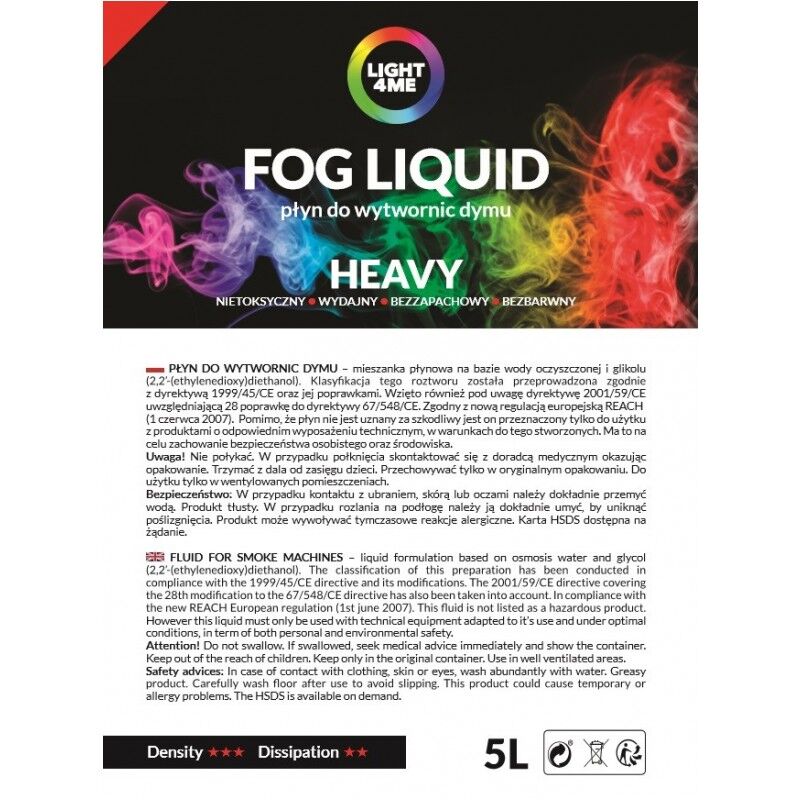 Light4Me Rökvätska - Heavy Density (5L)