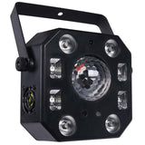 LIGHT4ME TURBO FLOWER diskoeffekt LED PAR UV-kugle laserstrobe