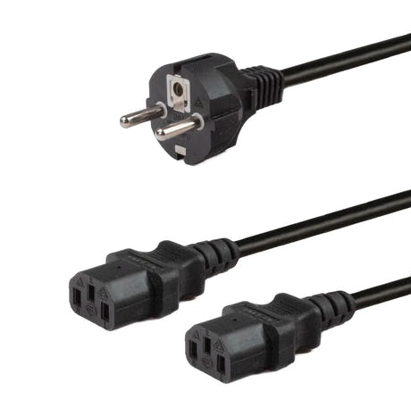 IEC Y-split Strömkabel (250cm)