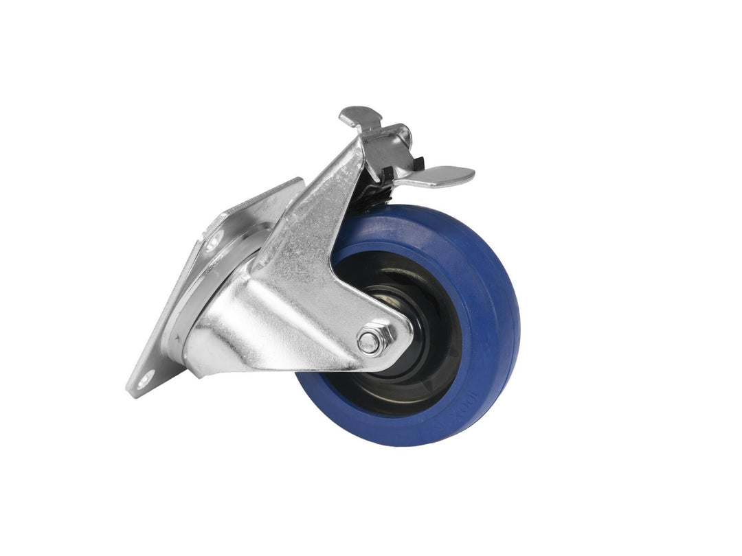 ROADINGER länkhjul RD-100B 100 mm blått med broms
