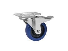 ROADINGER länkhjul RD-100B 100 mm blått med broms