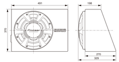 Pioneer TS-WX300A Active Subwoofer med inbyggd D-klassförstärkare