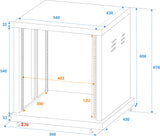 ROADINGER Steel Rack SR-19, 12U