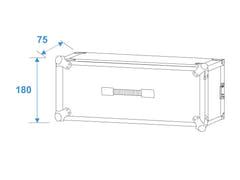 ROADINGER Effect Rack CO DD, 3U, 24cm djup, svart