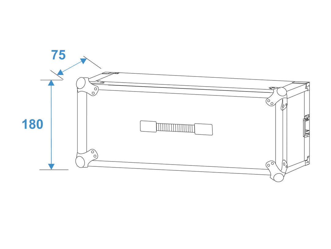 ROADINGER Effect Rack CO DD, 3U, 24cm djup, svart