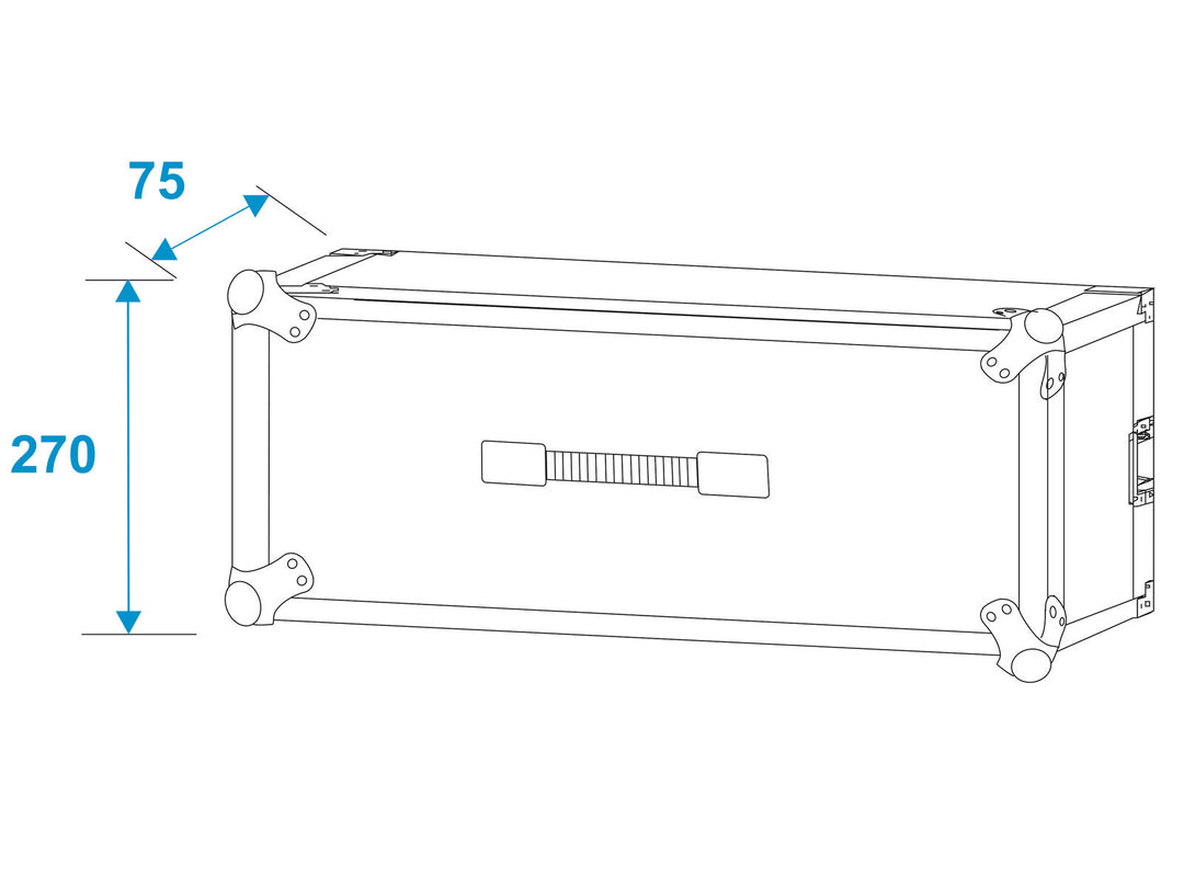ROADINGER Effect Rack CO DD, 5U, 24cm deep, svart