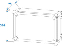 ROADINGER Effect Rack CO DD, 6U, 24cm djupt, svart