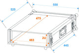 Roadinger Amplifier Rack Pro 2-enhet (45 cm)