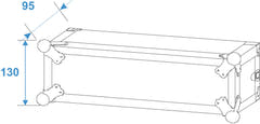 ROADINGER förstärkarrack PR-1, 2U, 47 cm djup