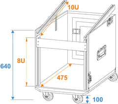 ROADINGER Special Combo Case Pro, 8U med hjul