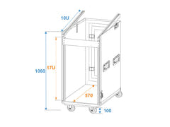 Roadinger Combo Case Pro 17U med hjul