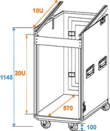 Roadinger Combo Case Pro 20U med hjul