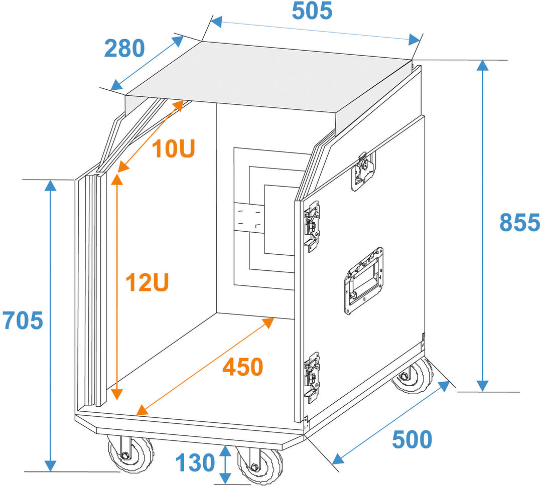 ROADINGER Special Combo Case LS5 Laptopbord, 12U