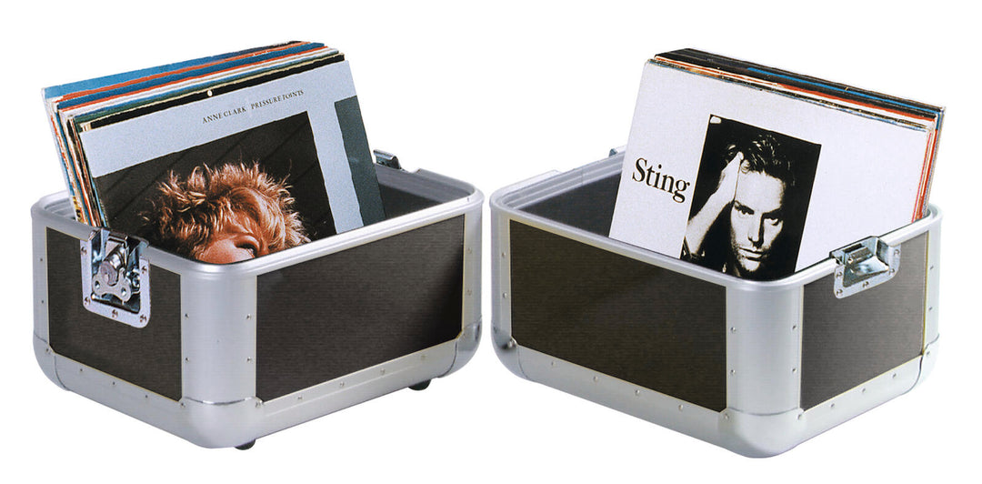 ROADINGER Record Case ALU 50/50, rundad, bk