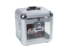 ROADINGER Record Case ALU 75/25, rundad, akryl