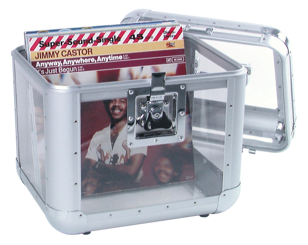 ROADINGER Record Case ALU 75/25, rundad, akryl