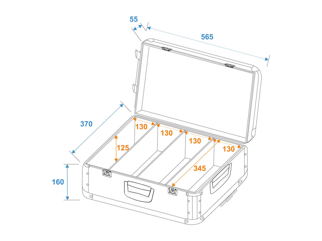 ROADINGER CD Case svart 120 CD med Trolley