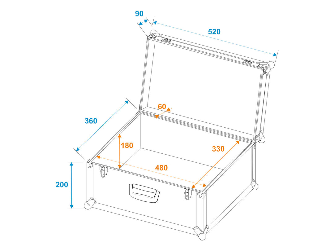 ROADINGER Universal Case Tour 52x36x29cm svart