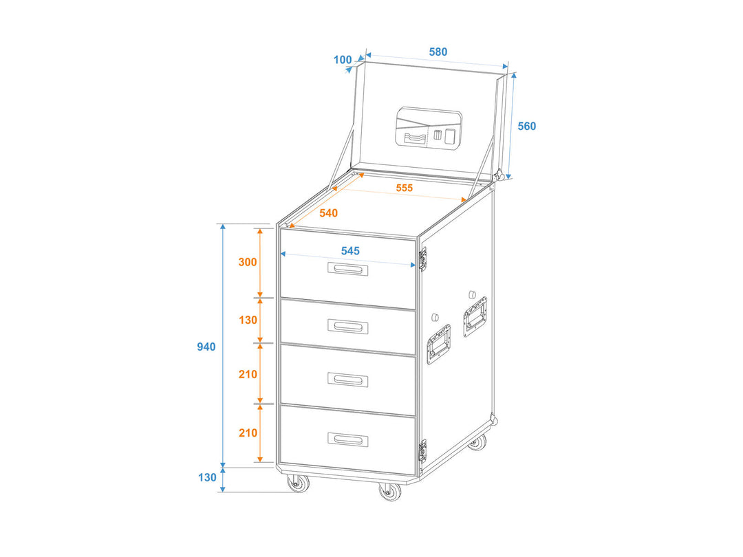 ROADINGER WDS-1 Universal Drawer Case med hjul