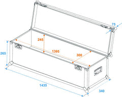 Roadinger Flightcase Pro (140 x 30 x 30 cm)