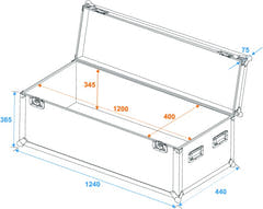Eurolite Flightcase Pro (120 x 40 x 40 cm)