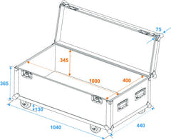 Eurolite Flightcase Pro med hjul (100 x 40 x 40 cm)