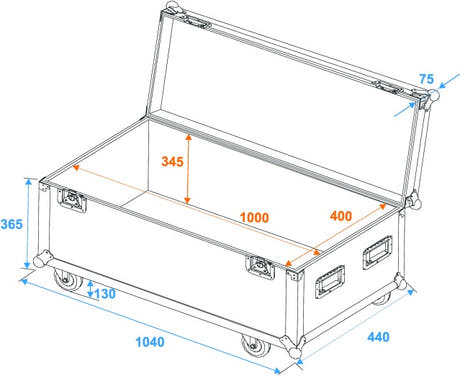 Eurolite Flightcase Pro med hjul (100 x 40 x 40 cm)
