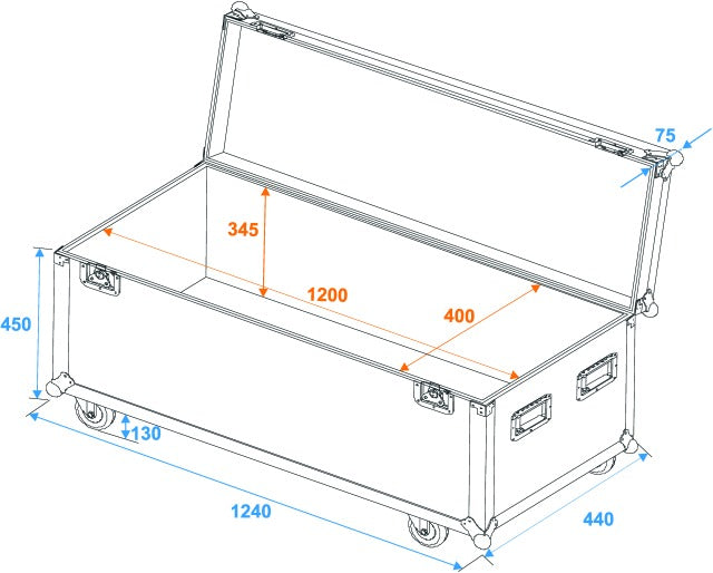 Eurolite Flightcase Pro med hjul (120 x 40 x 40 cm)