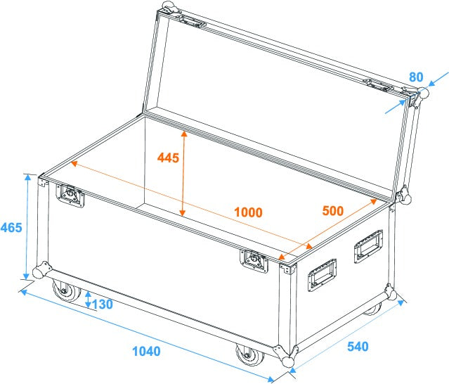 Eurolite Flightcase Pro med hjul (100 x 50 x 50 cm)