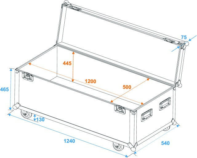 Eurolite Flightcase Pro med hjul (120 x 50 x 50 cm)
