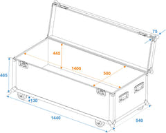 ROADINGER Universal Case Pro 140x50x50cm