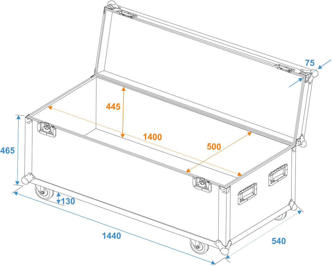 ROADINGER Universal Case Pro 140x50x50cm