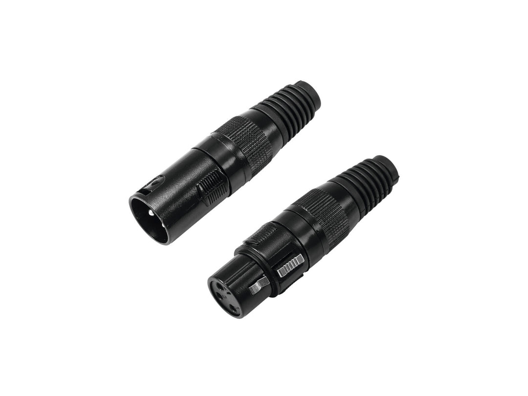 OMNITRONIC XLR-hylsa/kontakt set 3-poligt black hölje 5x