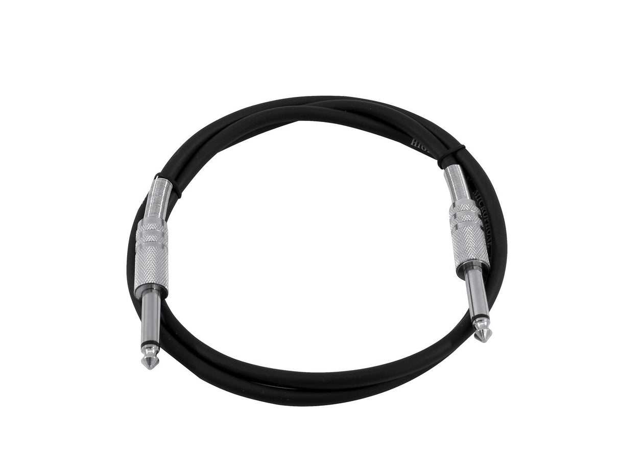 OMNITRONIC Jack Cable 6.3 mono 1.5m bk