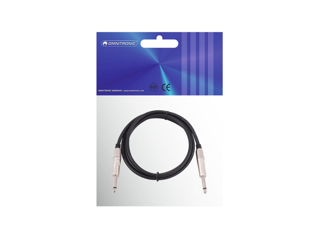 OMNITRONIC Jack-kabel 6.3 mono 1m bk ROAD