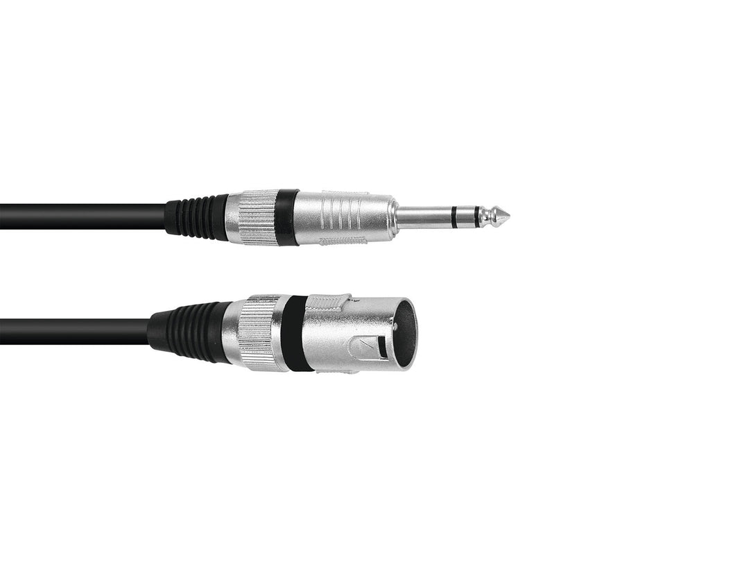 OMNITRONIC adapterkabel XLR(M)/Jack stereo 0,2 m bk
