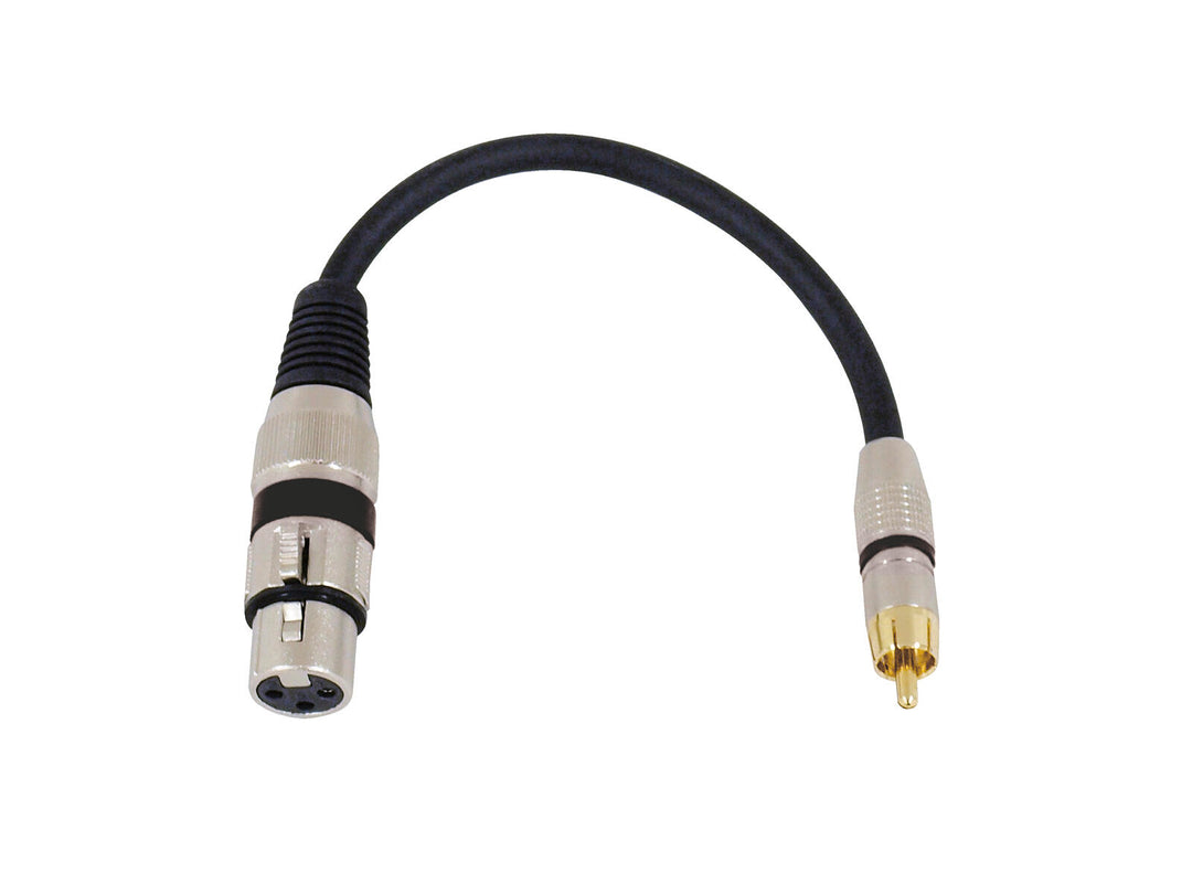OMNITRONIC Adapterkabel XLR(F)/RCA(M) 0.2m bk