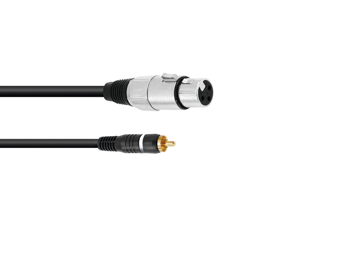OMNITRONIC Adapterkabel RCA/XLR(F) 2m bk