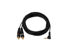 OMNITRONIC adapterkabel 3.5 Jack 90°/2xRCA 1,5 m bk