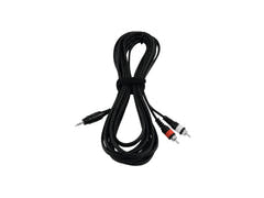 OMNITRONIC Adapterkabel 3.5 Jack/2xRCA 6 m svart