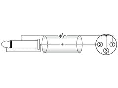 OMNITRONIC Adapterkabel XLR(F)/Jack mono 2m bk
