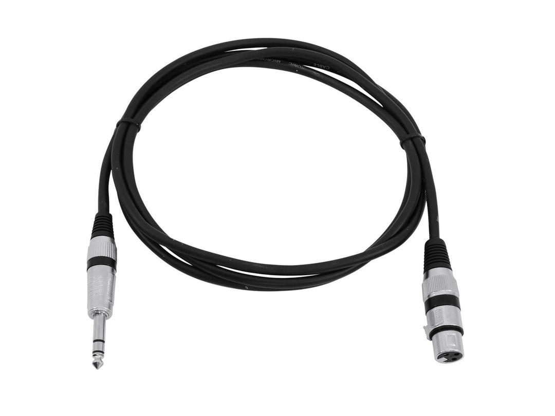 OMNITRONIC adapterkabel XLR(F)/Jack stereo 2 m bk