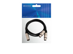 OMNITRONIC adapterkabel XLR(M)/2xXLR(F) 0.5 m bk