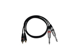 OMNITRONIC adapterkabel 2xJack/2xRCA 1 m bk