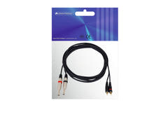 OMNITRONIC Adapterkabel 2xJack/2xRCA 3m bk