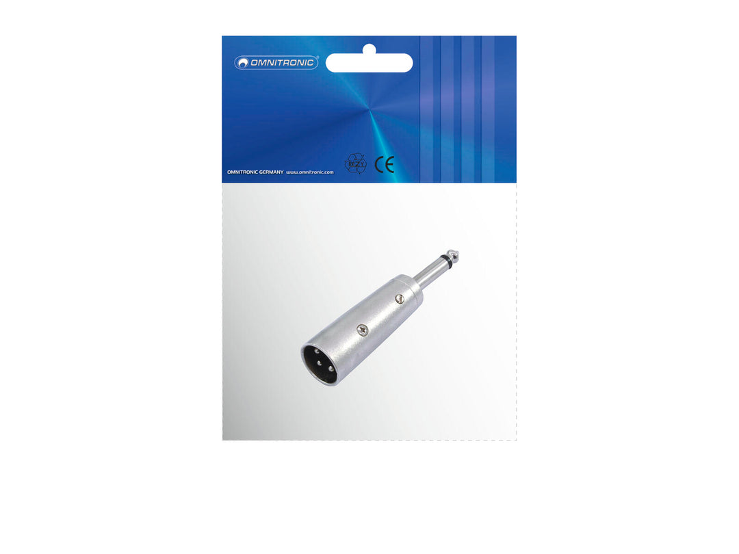 OMNITRONIC adapter XLR(M)/Jack(M) mono