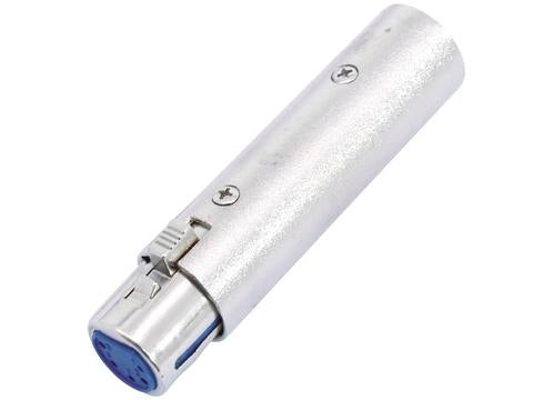 Adapter Ljudkontakt 3-stifts XLR-hane till 5-stifts XLR-hona